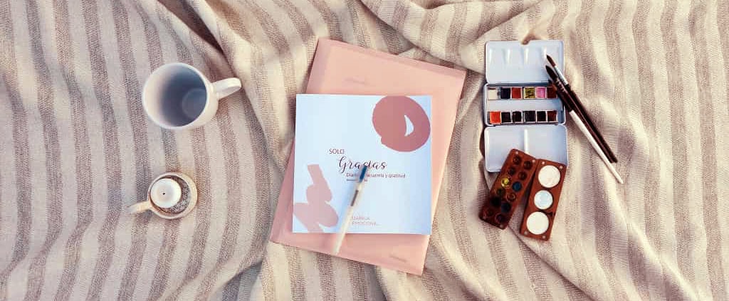 círculo de acuarela y gratitud